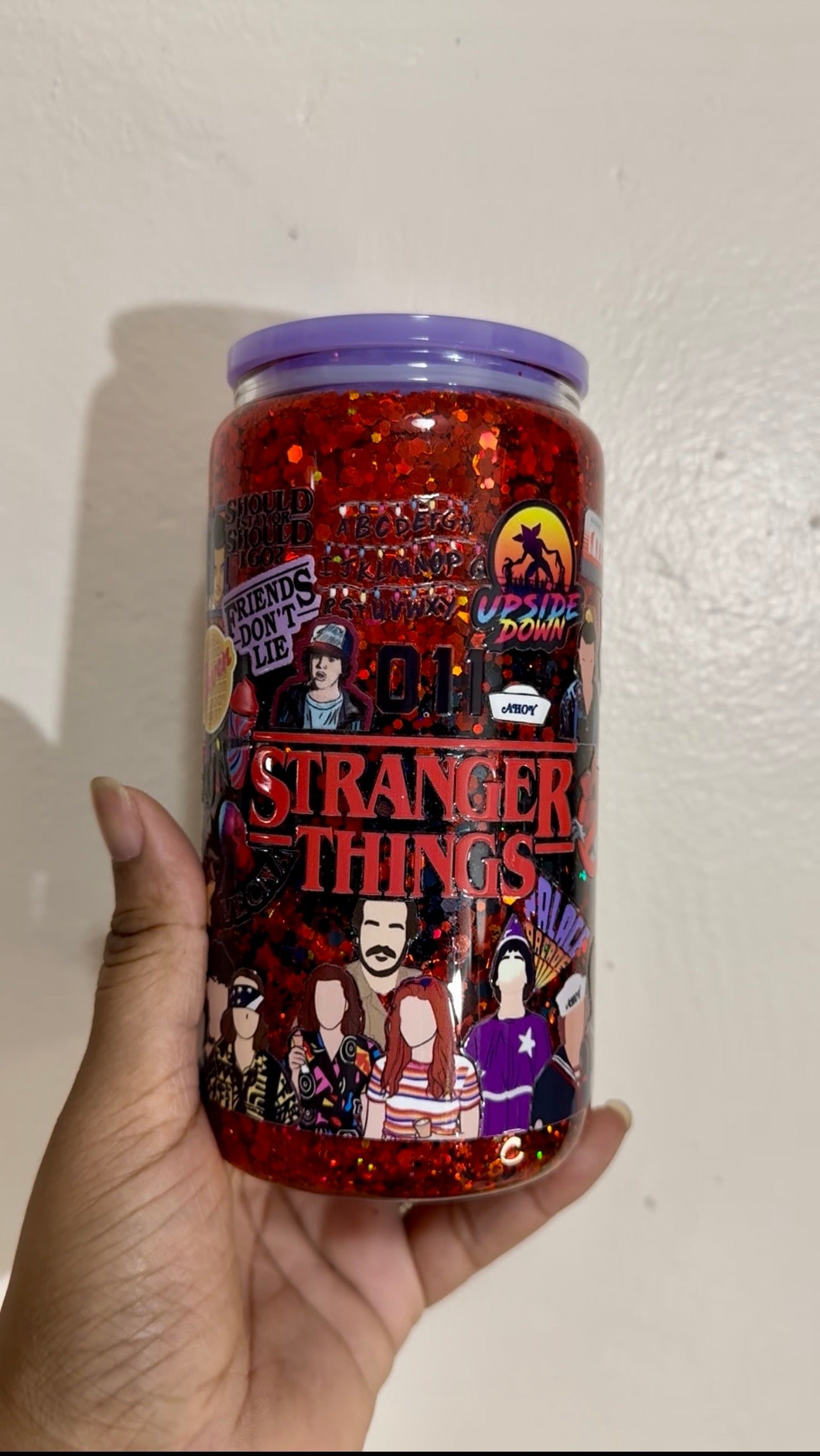 16oz Glass Stranger Things Cup