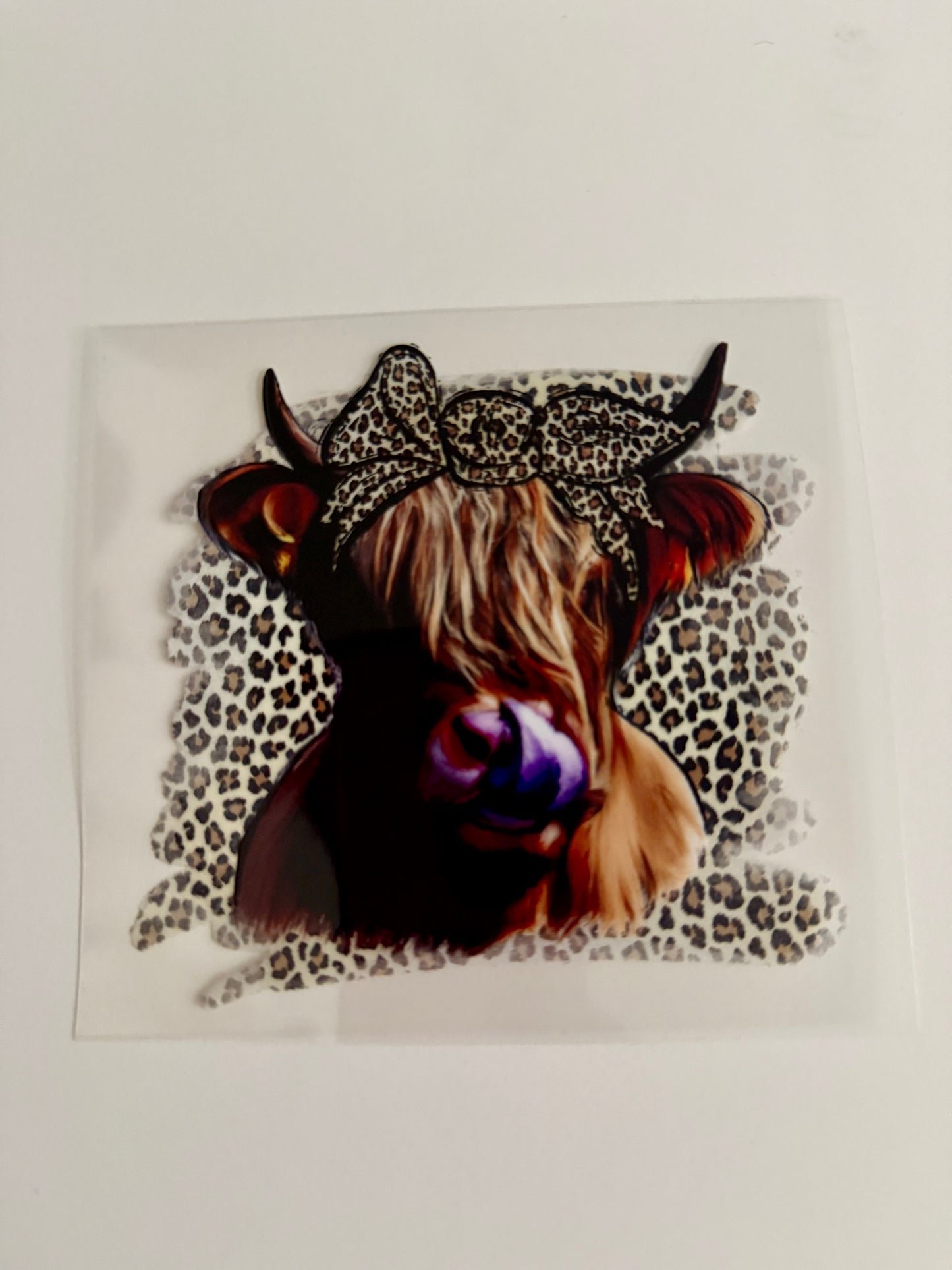 Highland Cow w/ Bow Decal