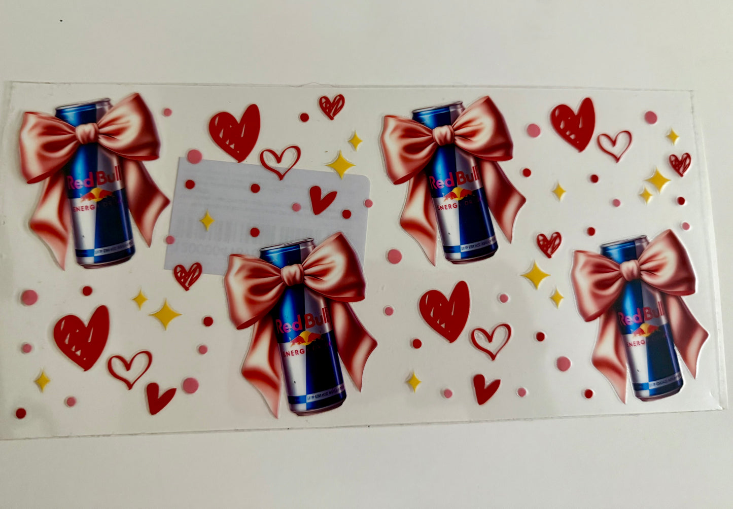 Red Bull w/ Pink Bows Wrap #1