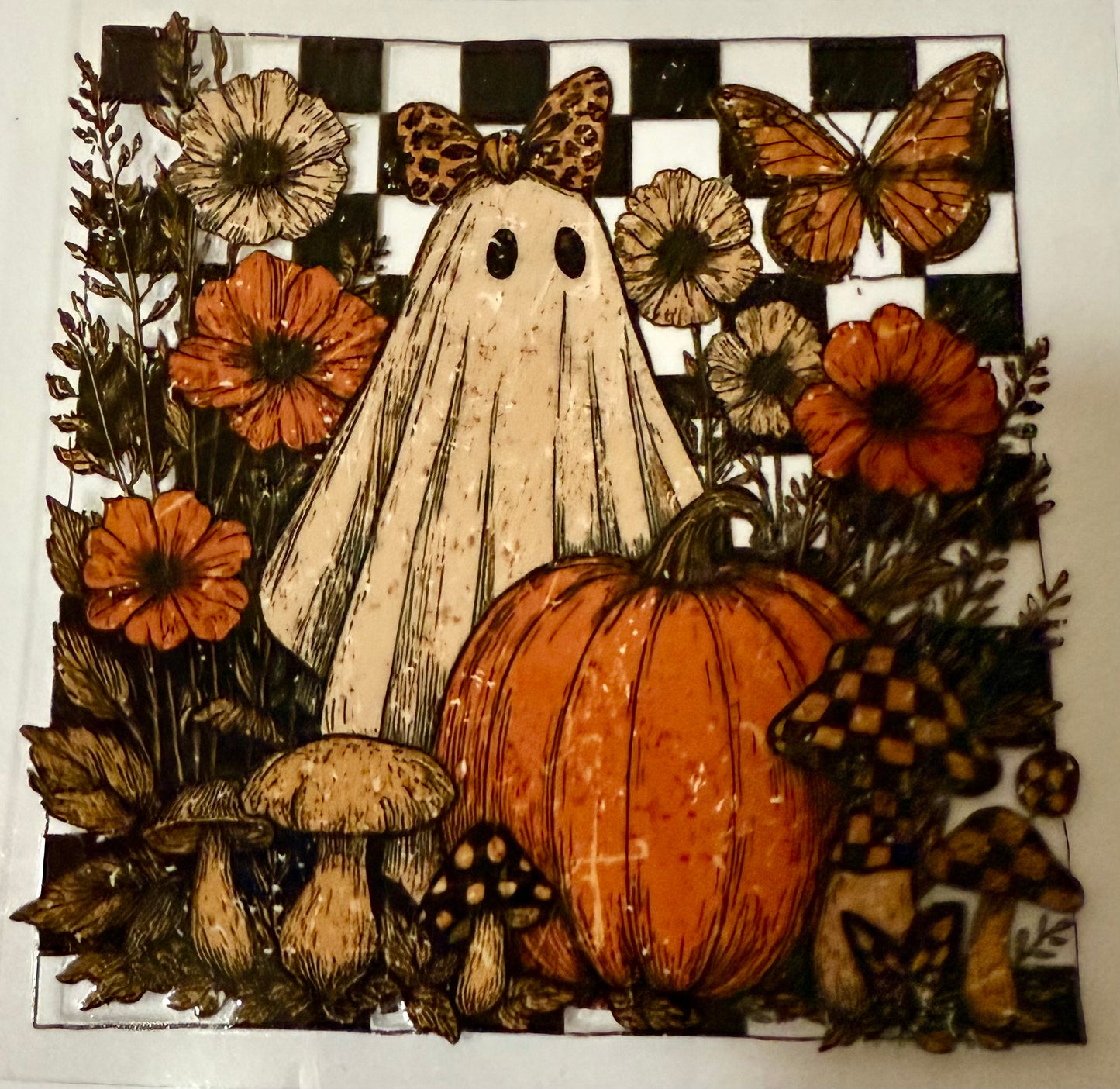 Cute Ghost & Pumpkin Decal