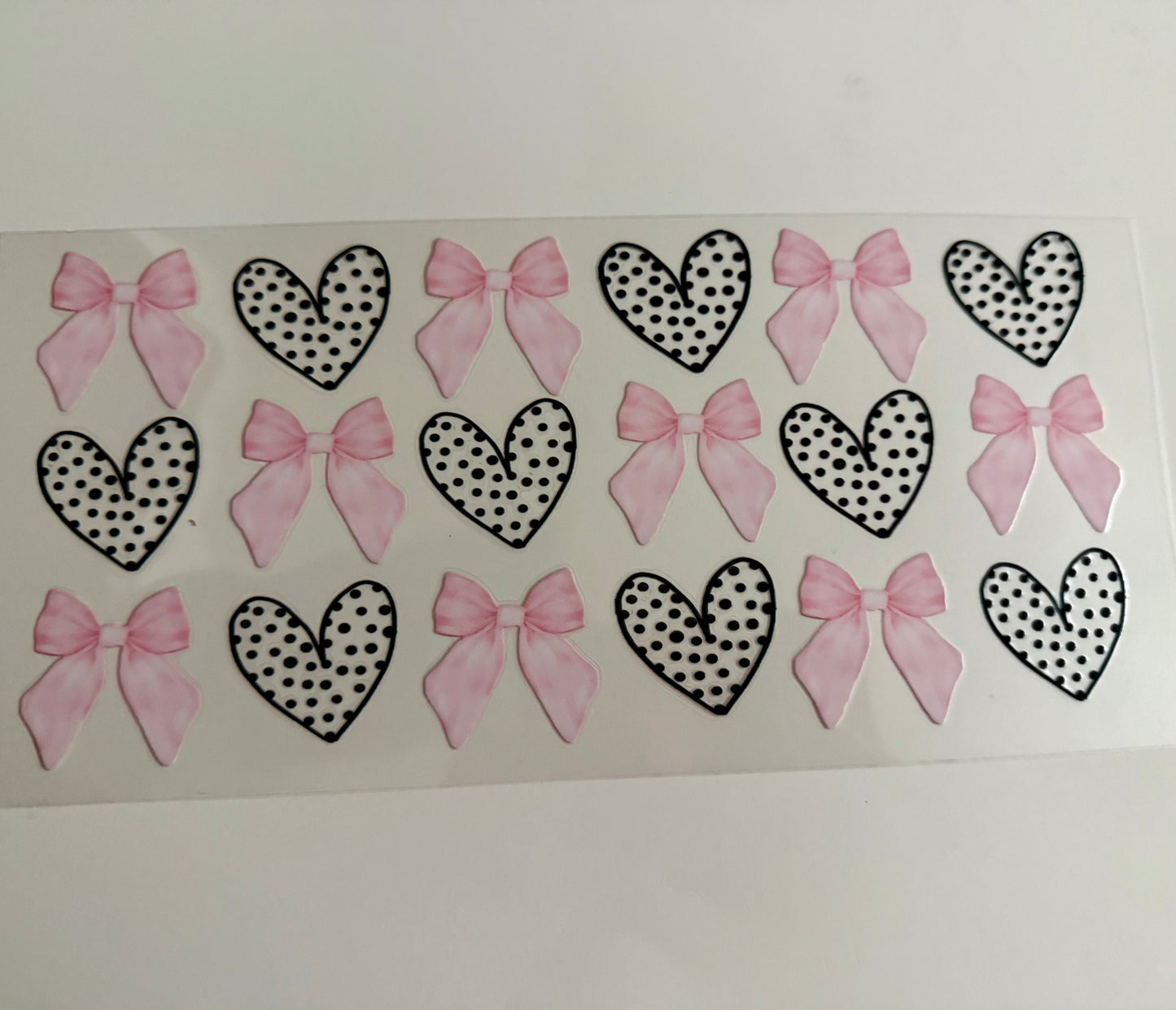 Pink Bows & Black Hearts Wrap