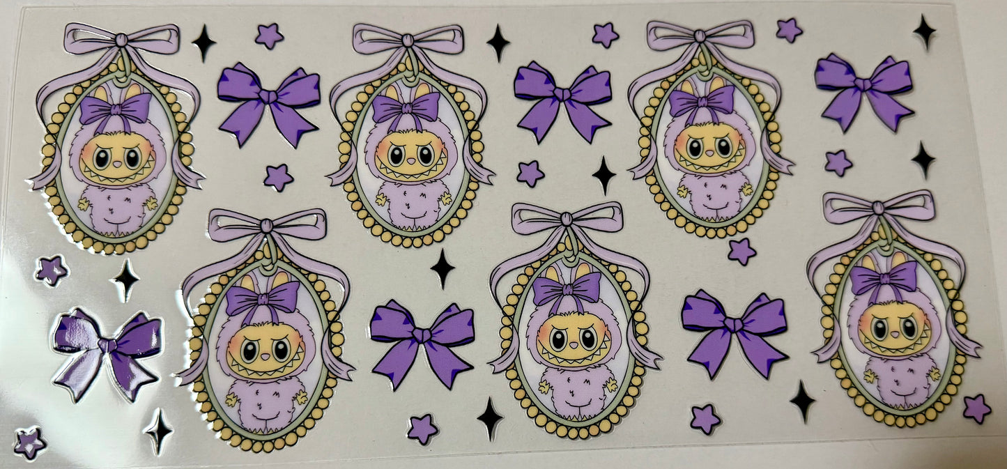 Purple Labubu in Frame Wrap