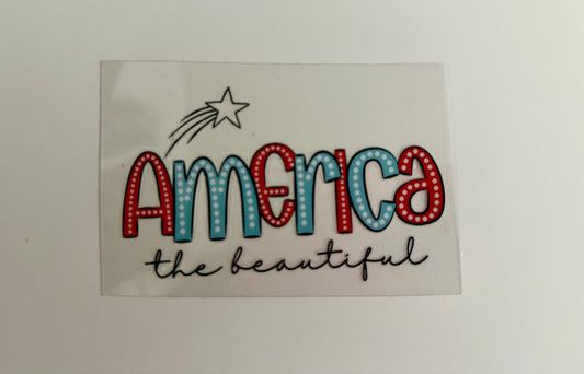 America The Beautiful Decal