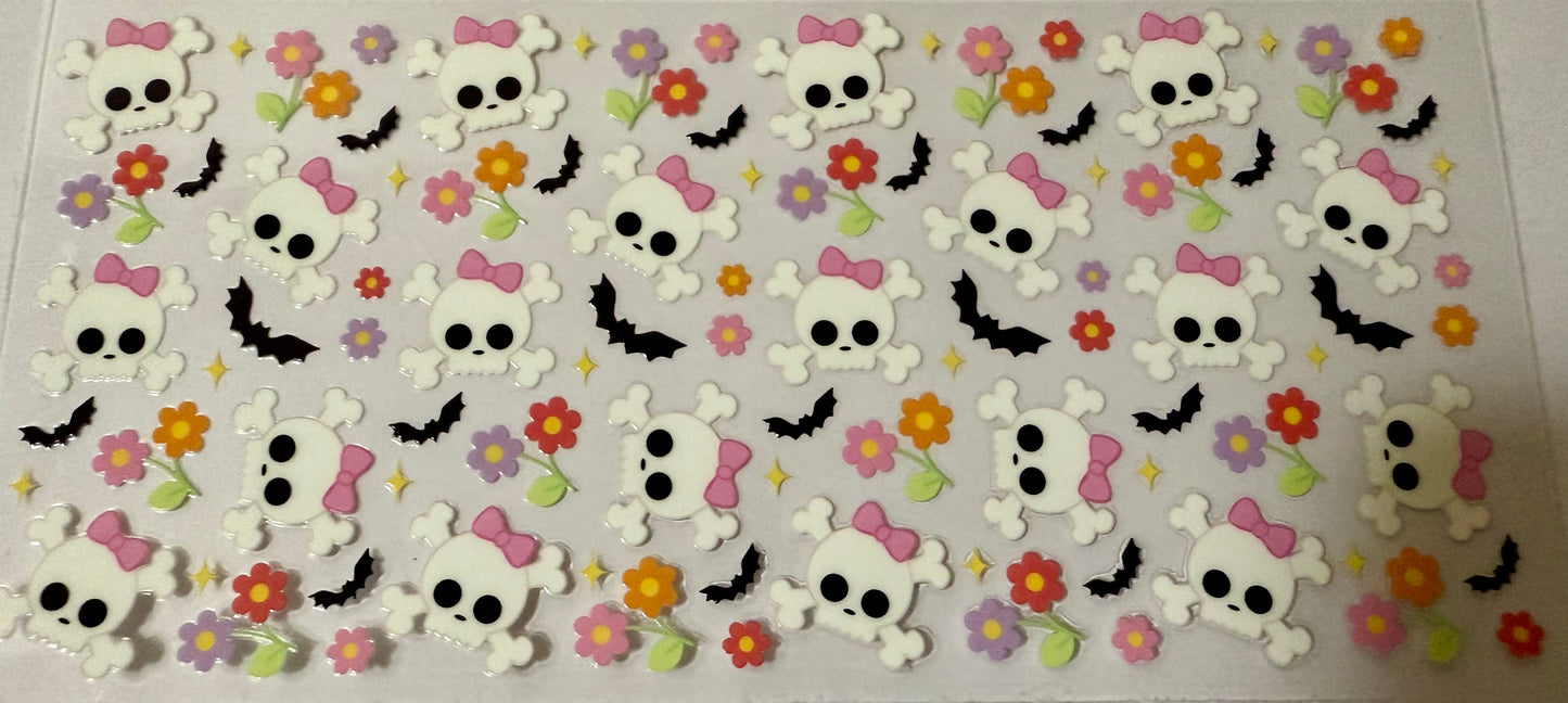 Skulls, Flowers & Bats Wrap