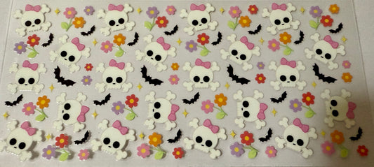 Skulls, Flowers & Bats Wrap