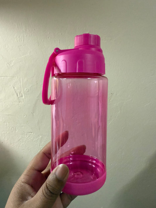 Pink Plastic Kids Bottle