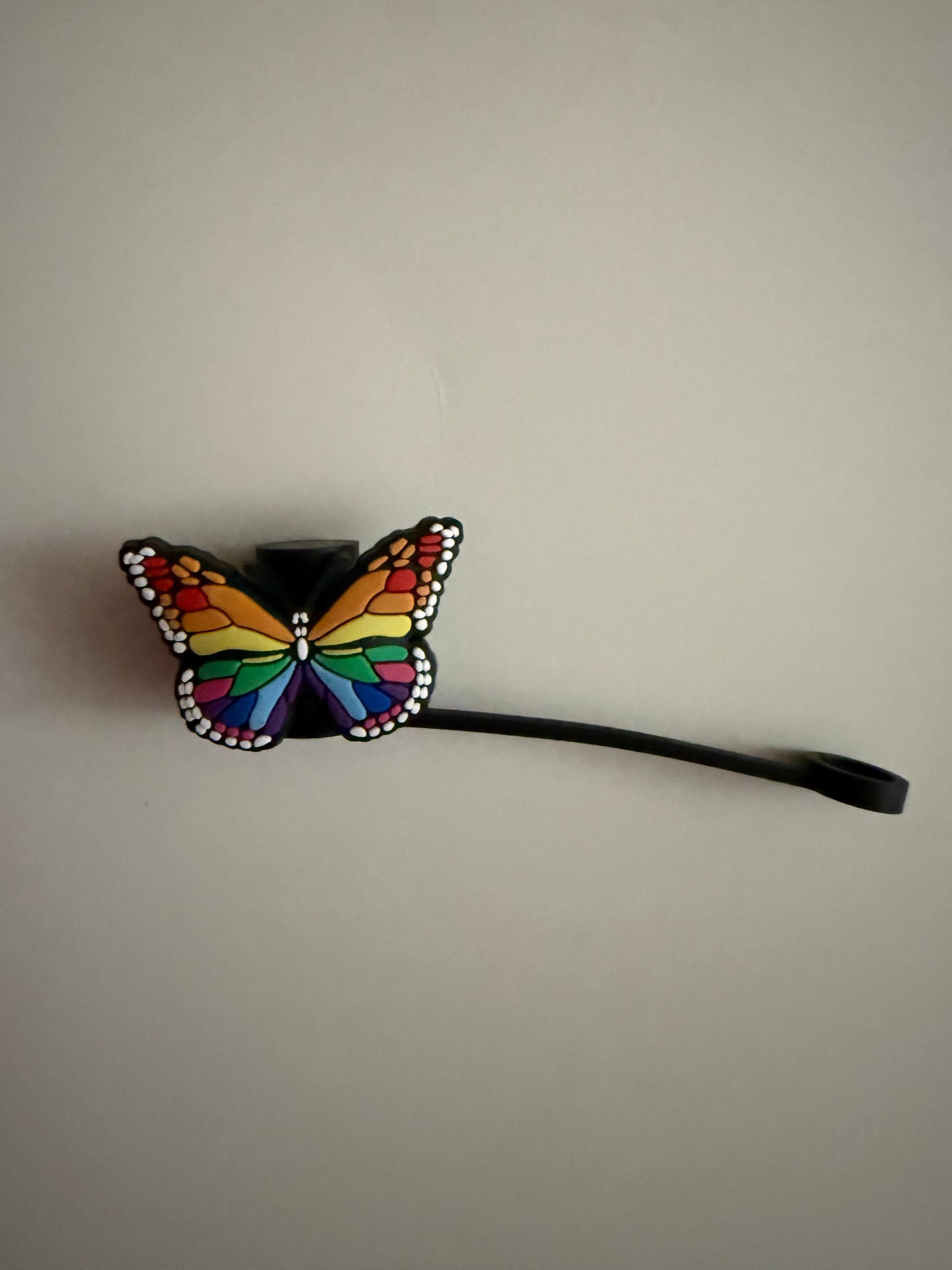 Rainbow Butterfly Straw Topper