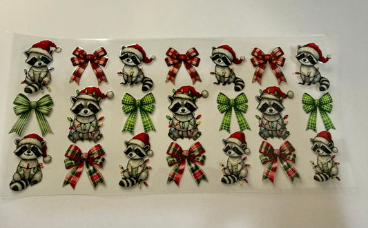 Raccoons & Xmas Bows Wrap