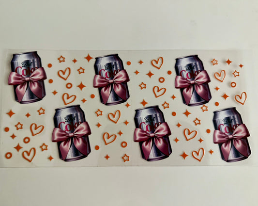 Diet Coke w/ Pink Bows Wrap