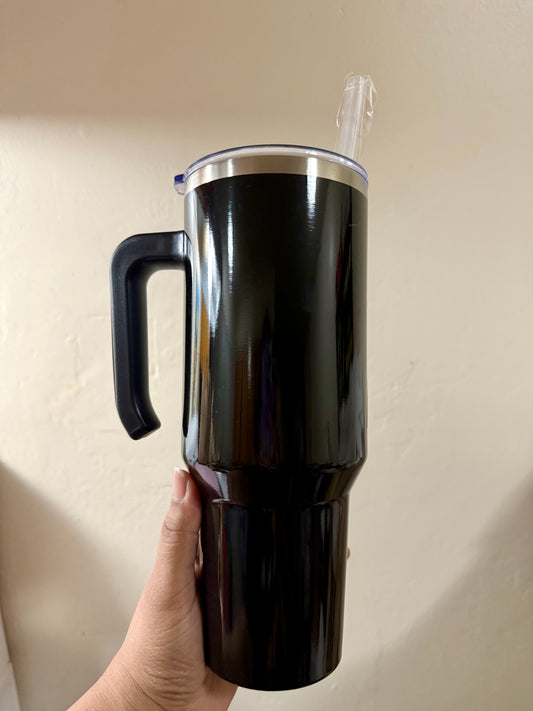 Black 40oz Stainless Steel Tumbler