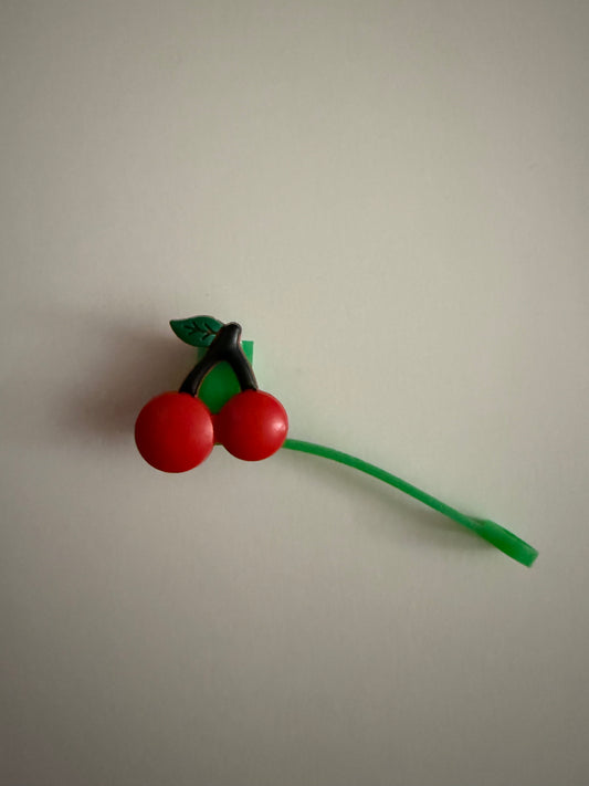 Cherries Straw Topper