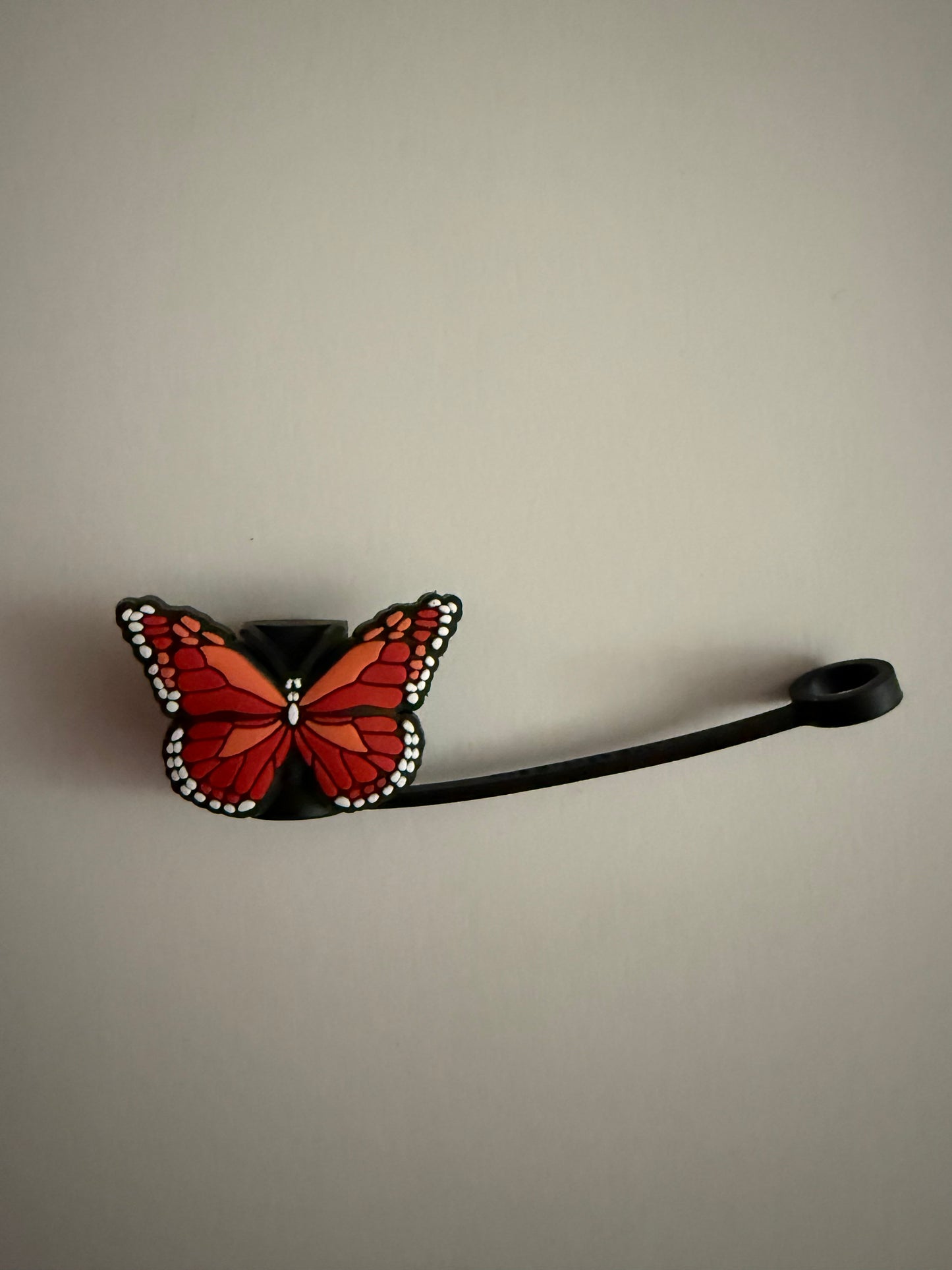 Red & Orange Butterfly Straw Topper