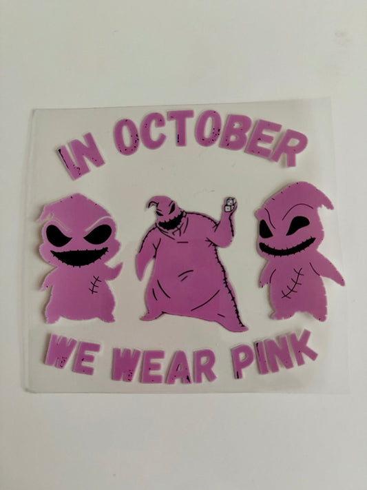 In Oct. We Wear Pink Decal