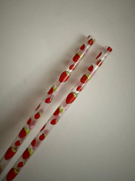 Strawberry & Ladybug Straws