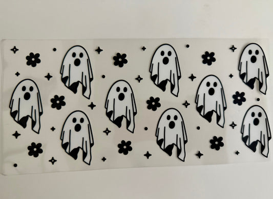 Ghosts w/ Blk Flowers Wrap