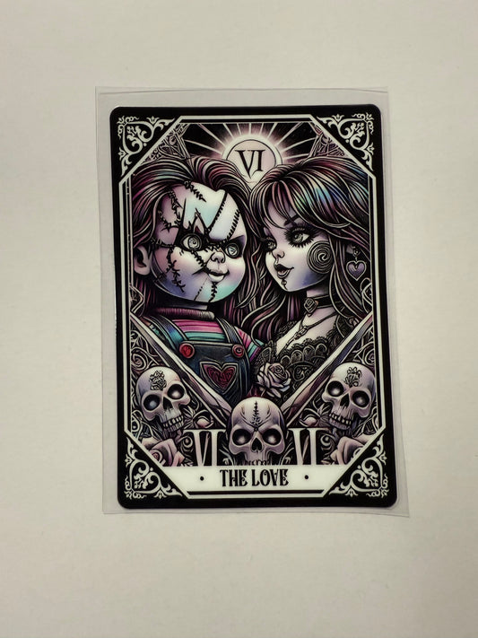 Tarot Card Chucky & Tiffany Decal #1