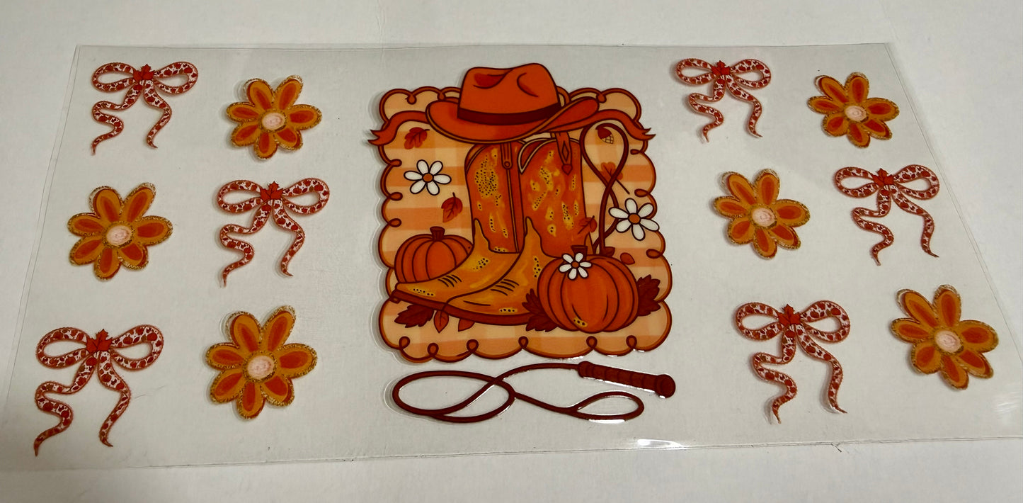 Fall Cowgirl Boots Wrap