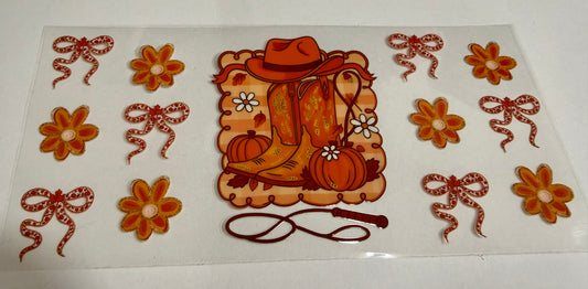 Fall Cowgirl Boots Wrap