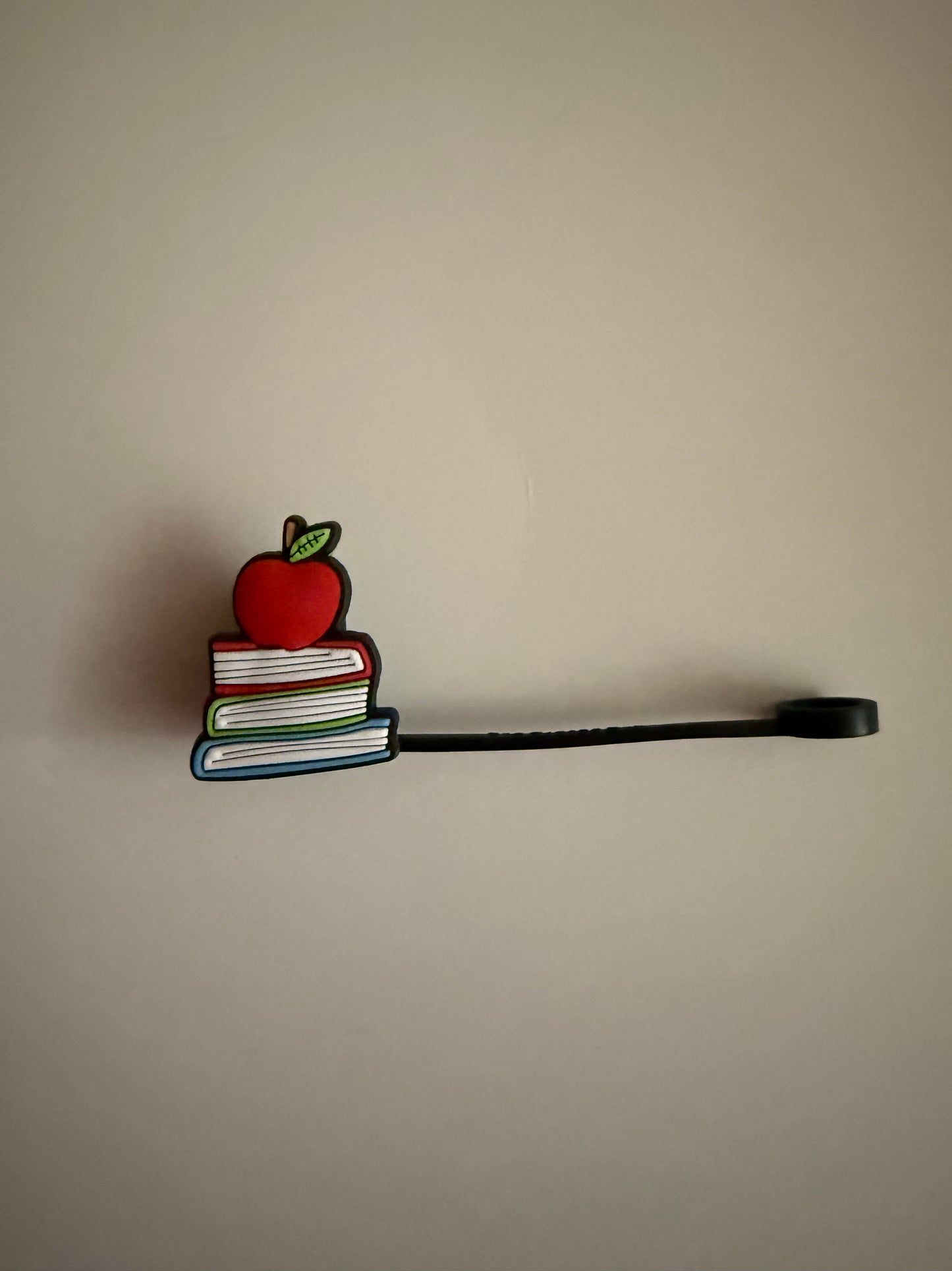 Apple & Books Straw Topper
