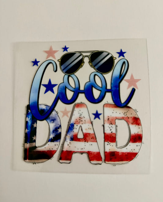 Patriotic Cool Dad Decal