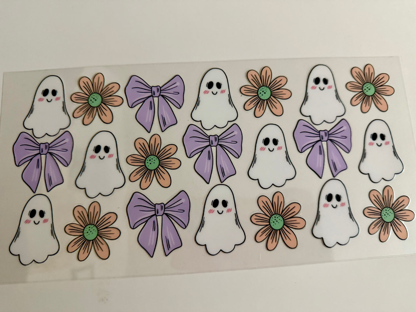 Ghosts w/ Bows & Flowers Wrap