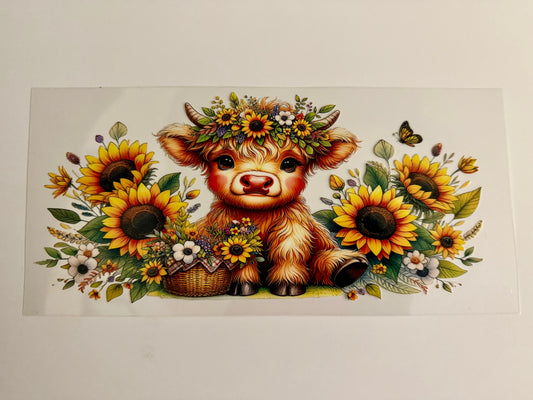 Sunflowers & Baby Highland Cow Wrap