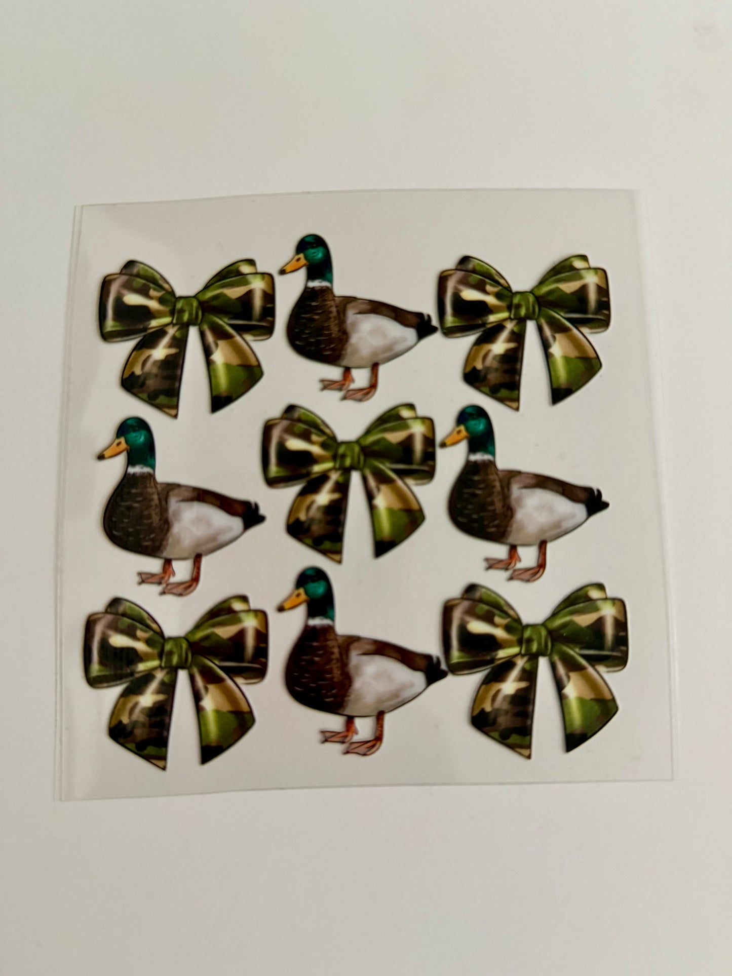 Holographic Ducks & Camo Bows Decal