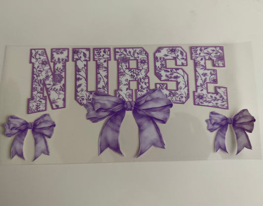 Floral Nurse w/ Bows Wrap