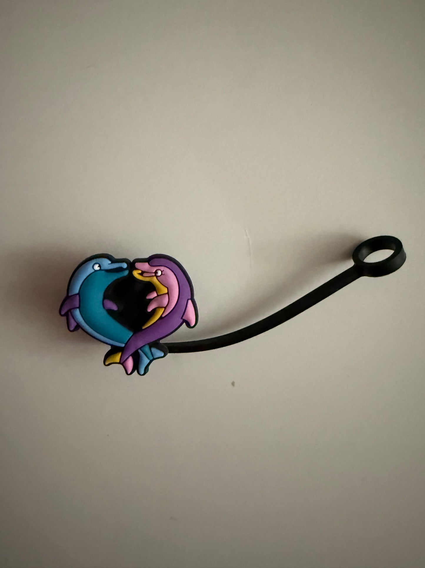 Lisa Frank Dolphins Straw Topper