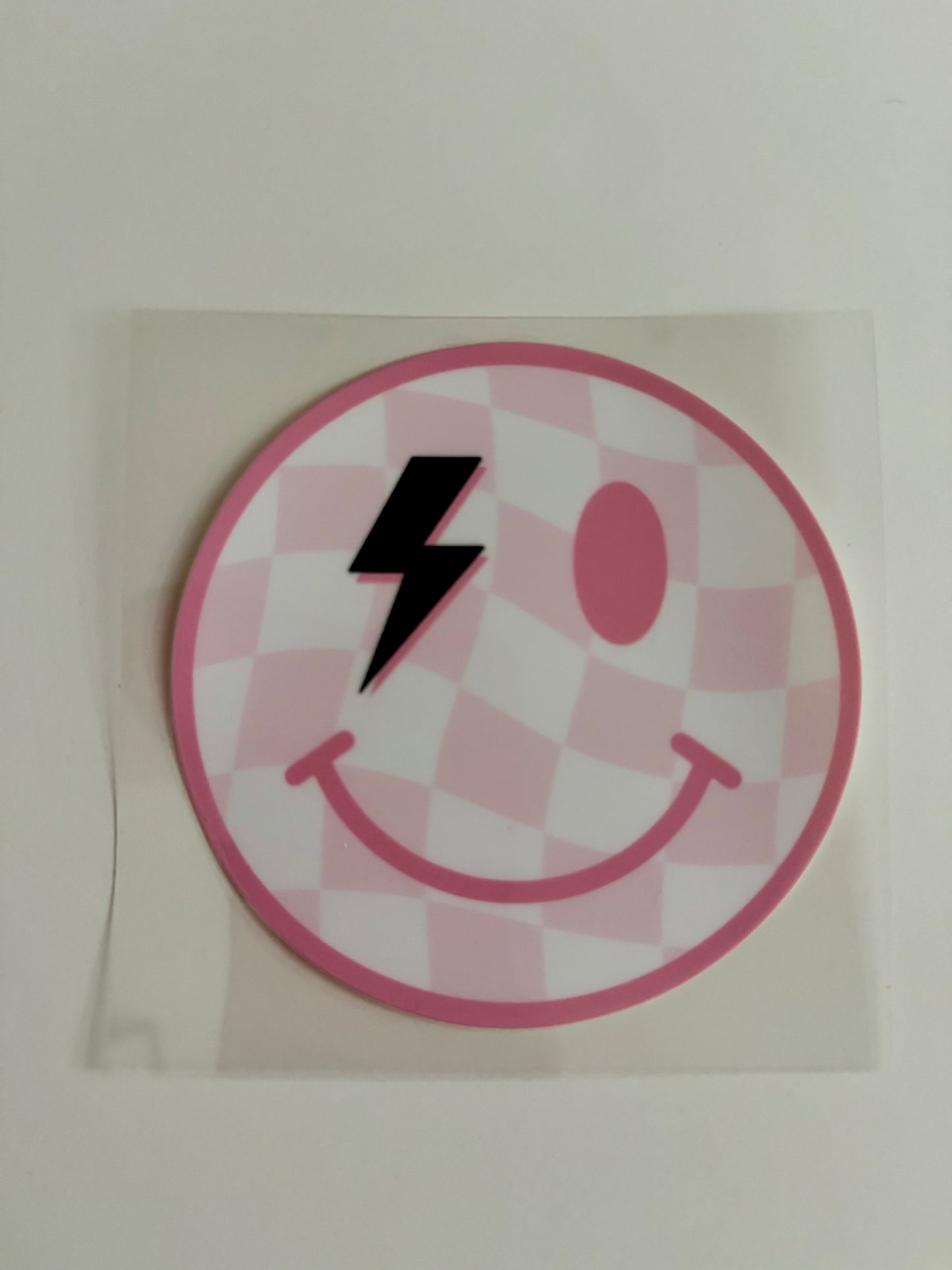 Smiley Face w/ Lighting Bolt Decal