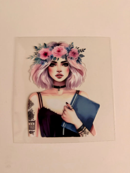 Book Girl Decal