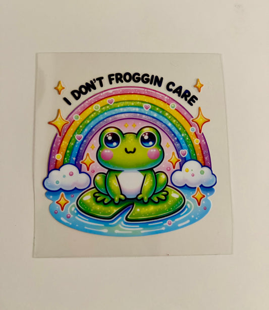 I Don’t Froggin Care Decal