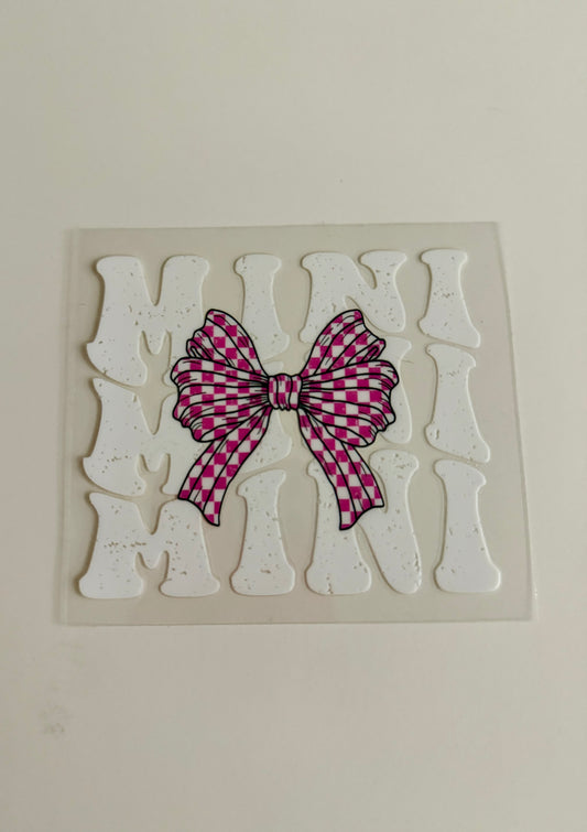 Mini w/ Pink Checkered Bow Decal