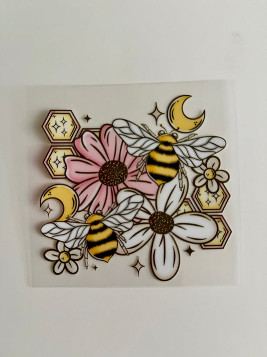 Bees & Flowers Decal