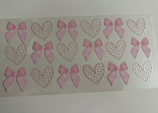 Pink Bows & Hearts Wrap