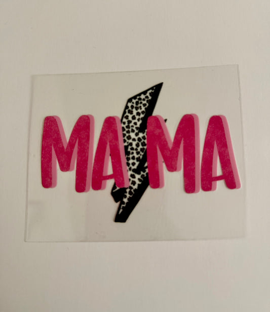 Mama w/ Cheetah Lighting Bolt Decal