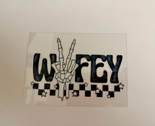 Wifey Peace Sign Decal