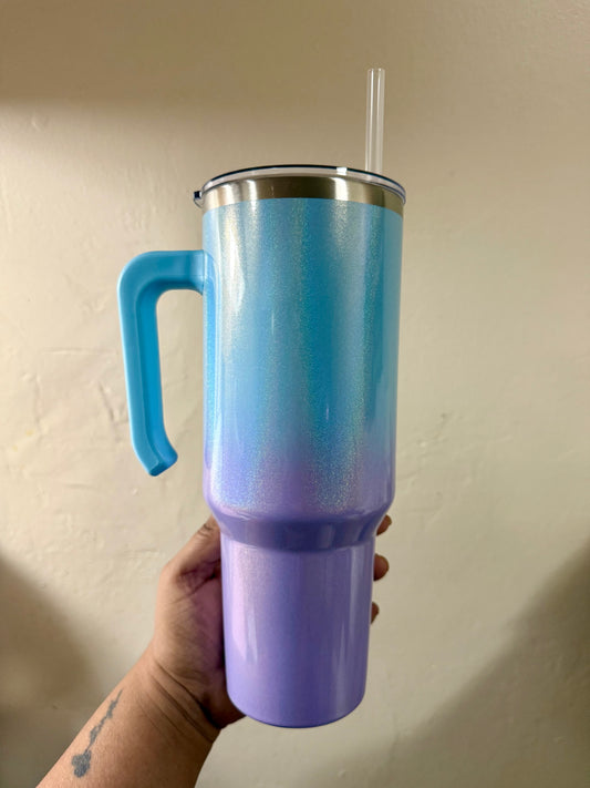 Blue Ombré 40oz Stainless Steel Tumbler