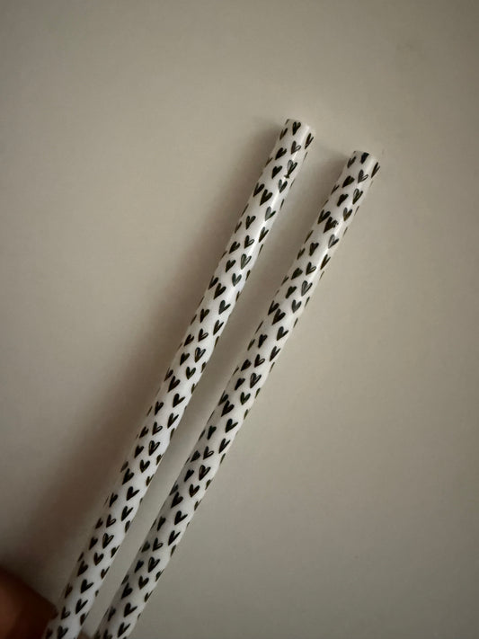 Black Heart Straws