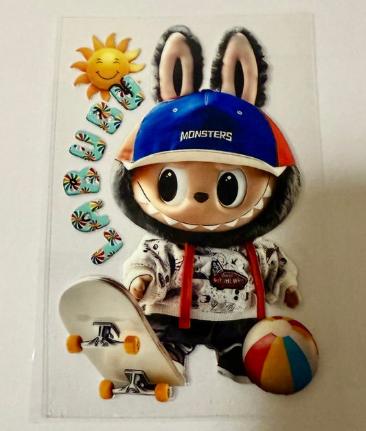 Labubu w/ Skateboard Decal #2