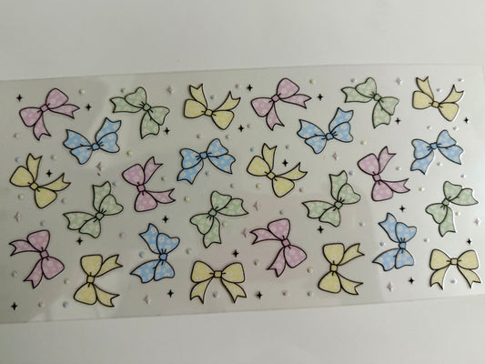 Pink, Yellow & Blue Bows Wrap