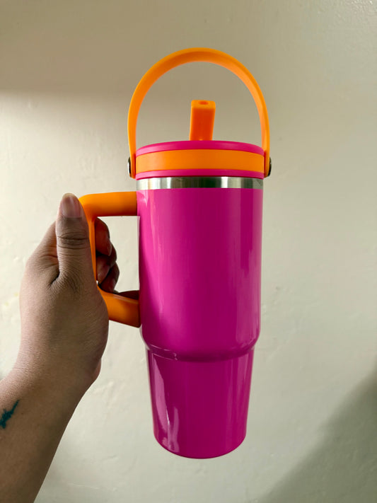 Pink & Orange 20oz Stainless Steel Tumbler