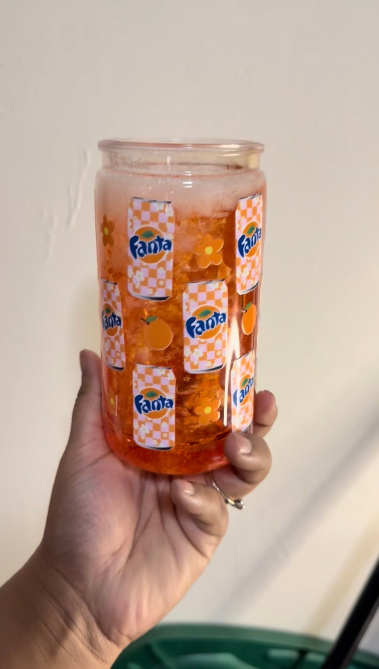 Acrylic 16oz Fanta Soda Snow Globe