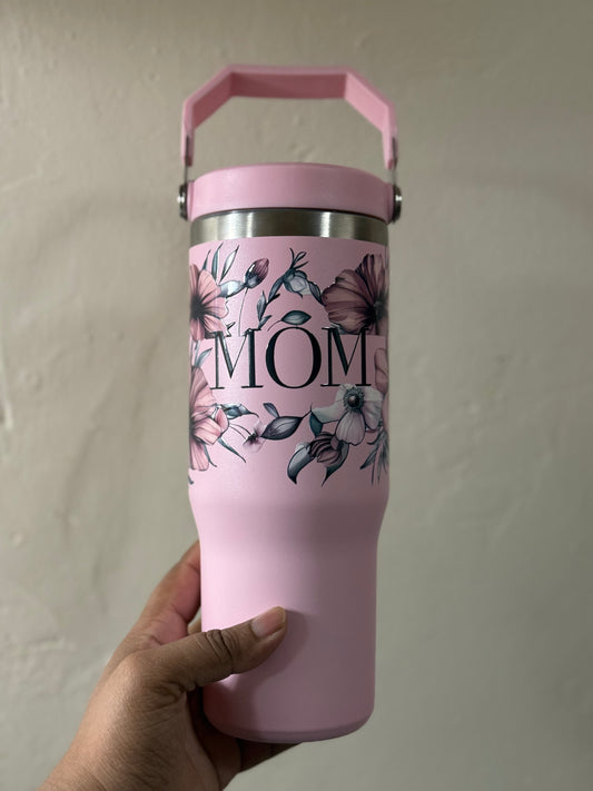 Border Flower Mom Tumbler
